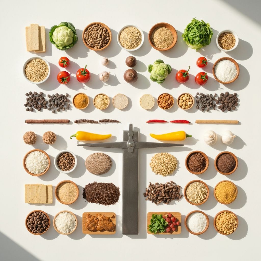 Balanced arrangement of nutritious foods